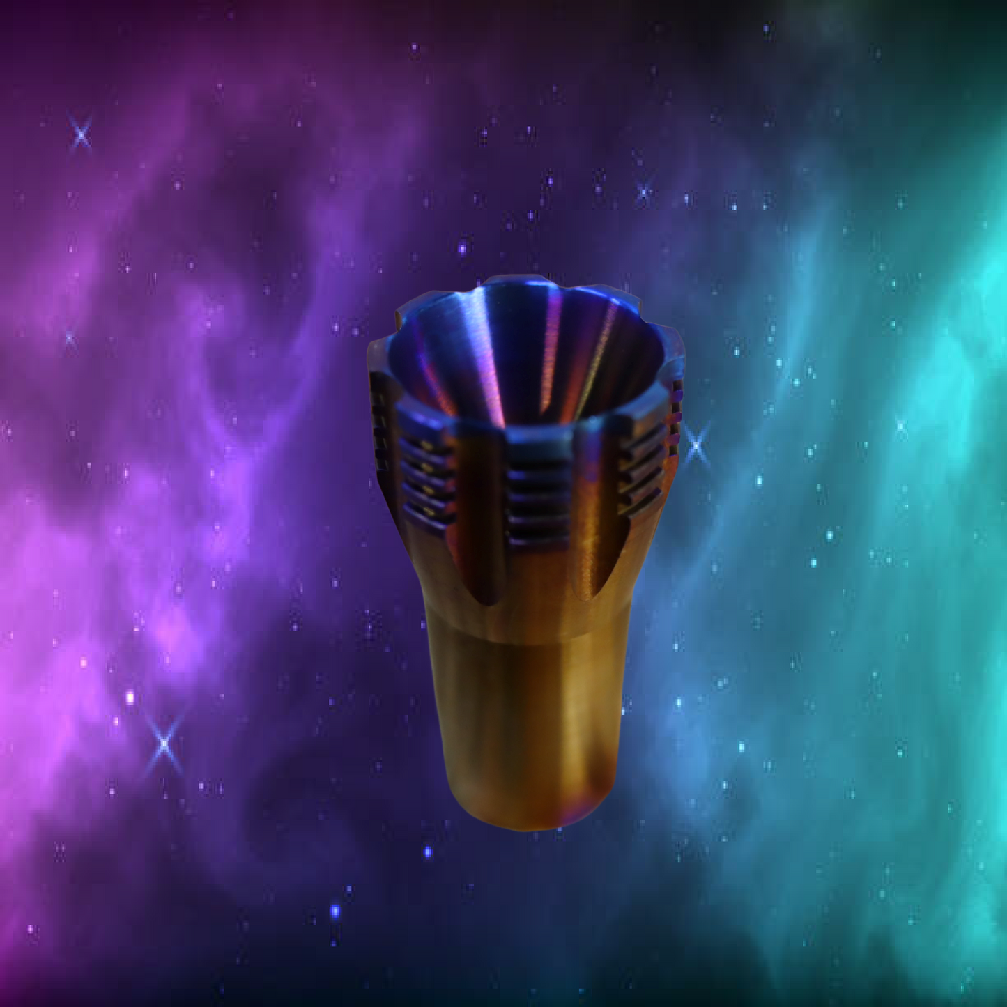 Titanium Slide Burnt Gold, Purple & Blue Colour - 18mm